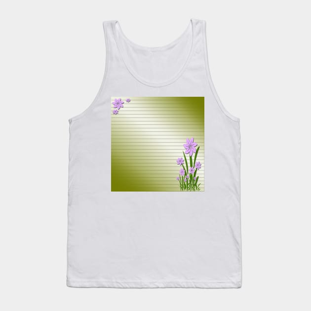 Purple flowers Tank Top by ikshvaku